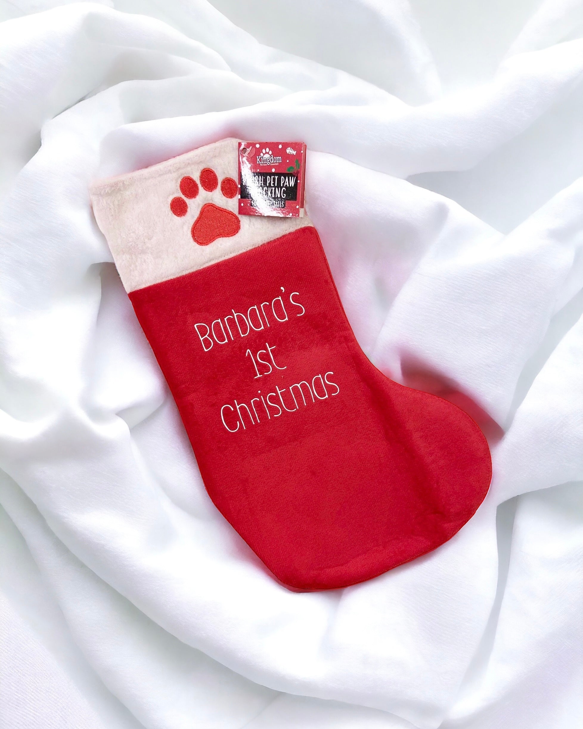 PLUSH PET PAW STOCKING