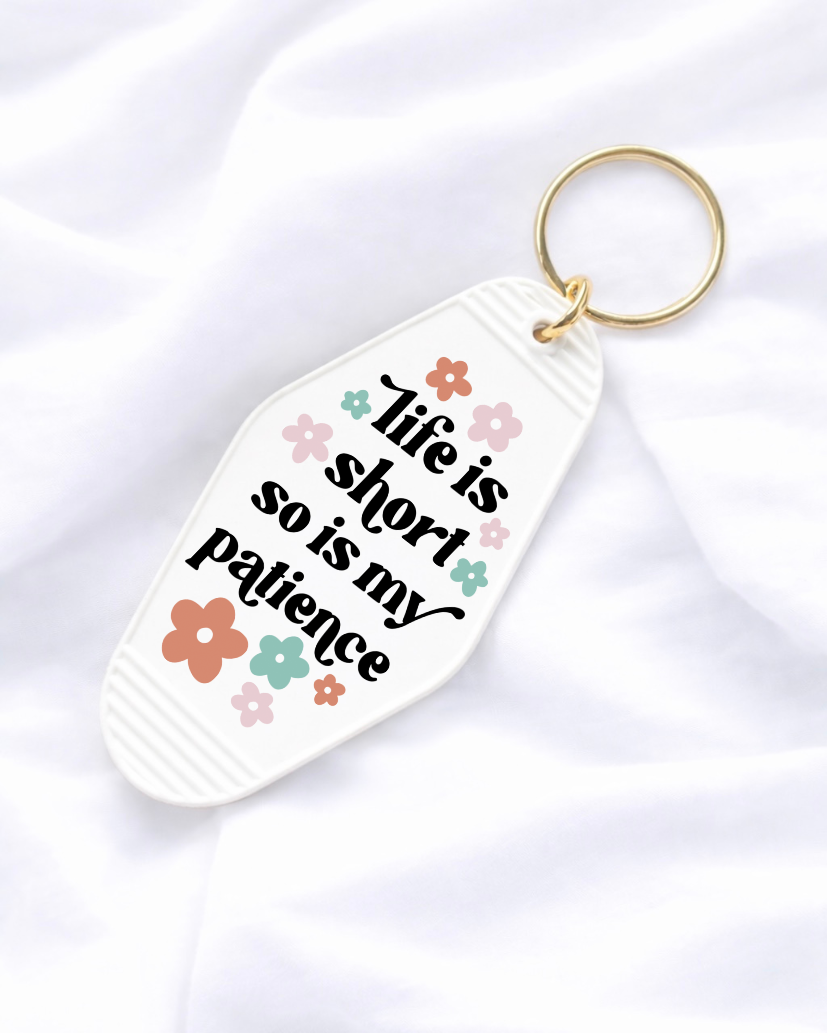 UVDTF - MOTEL DECAL - LIFE IS SHORT SO IS MY PATIENCE