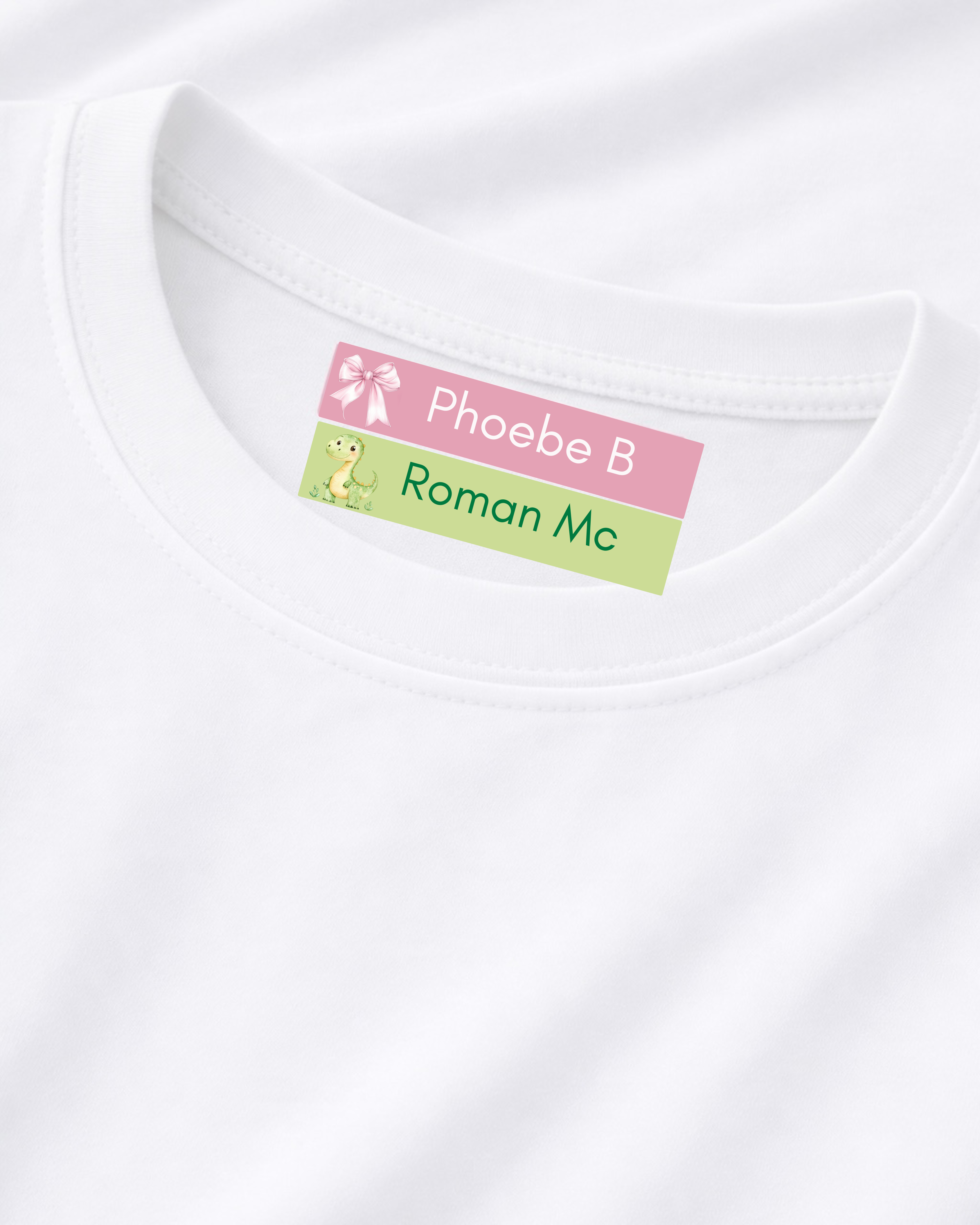 DTF - PERSONALISED - IRON ON LABELS - SHEET OF 50