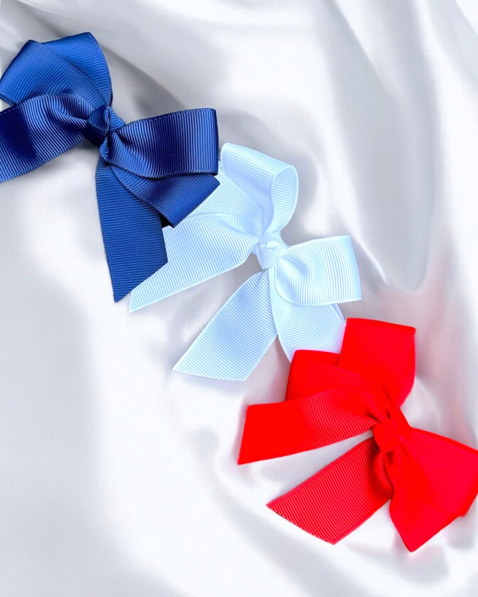 SHORT RIBBON 4” HAIR BOWS - PACK OF 10