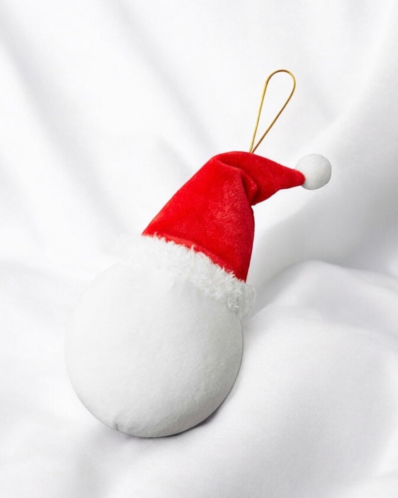 PLUSH SANTA BAUBLE DECORATION
