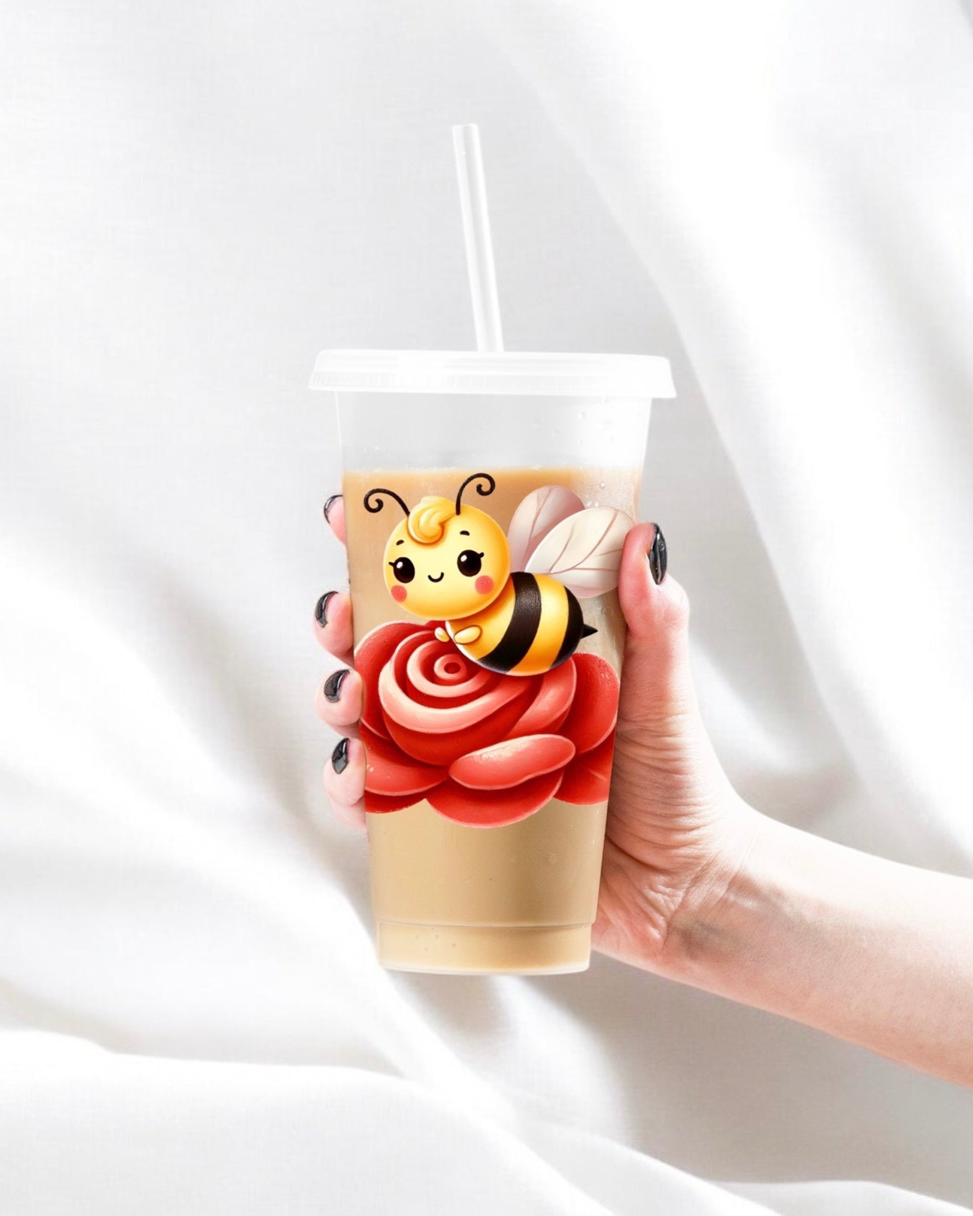 UVDTF - HONEY BEE ROSE DECAL