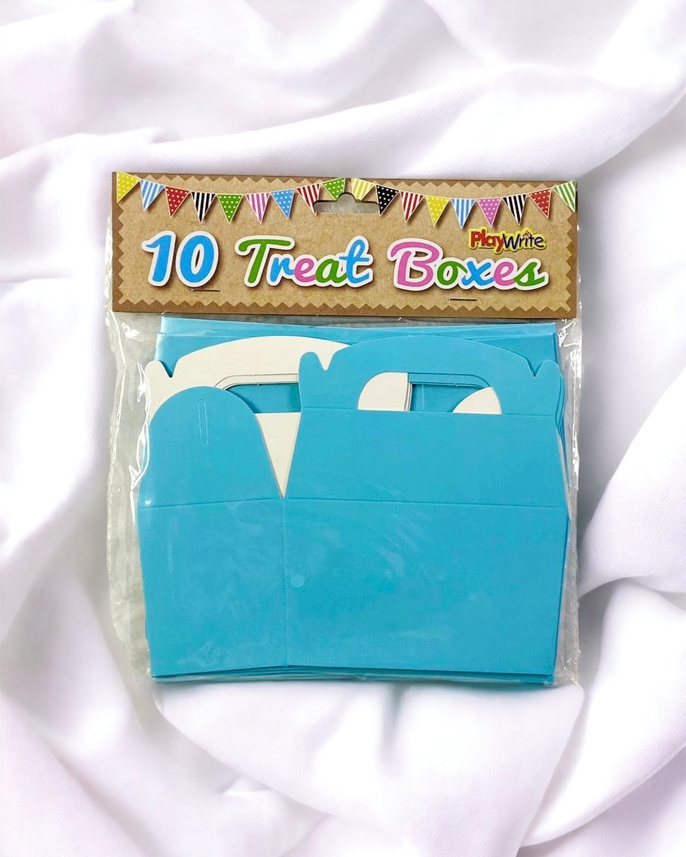 BABY BLUE TREAT BOXES - PACK OF 10