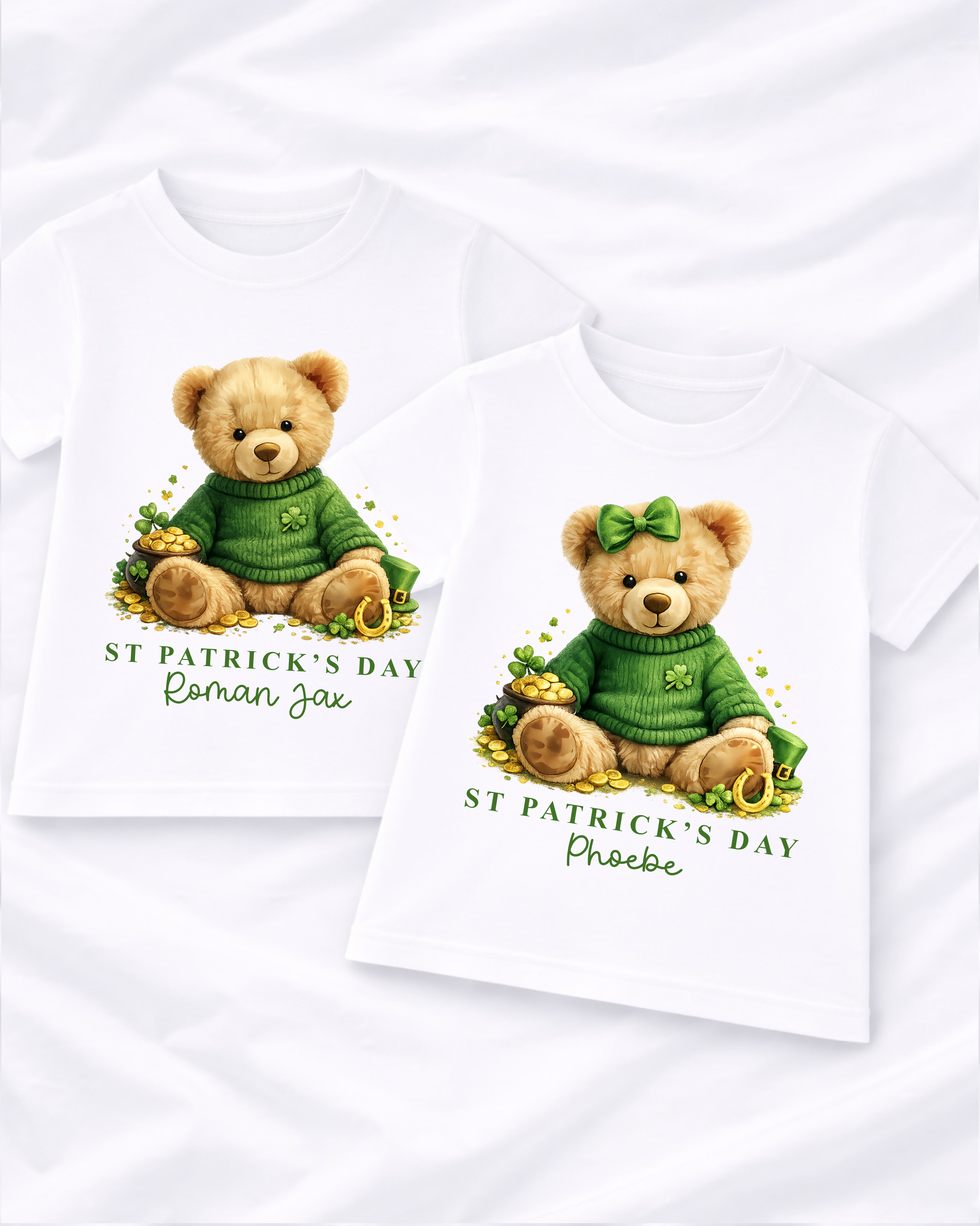 DTF - PERSONALISED - ST PATRICKS DAY BEAR