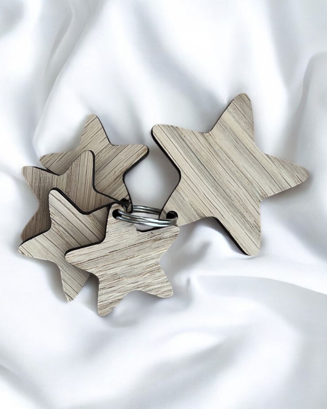 ACRYLIC 5 X STAR SET KEYRING