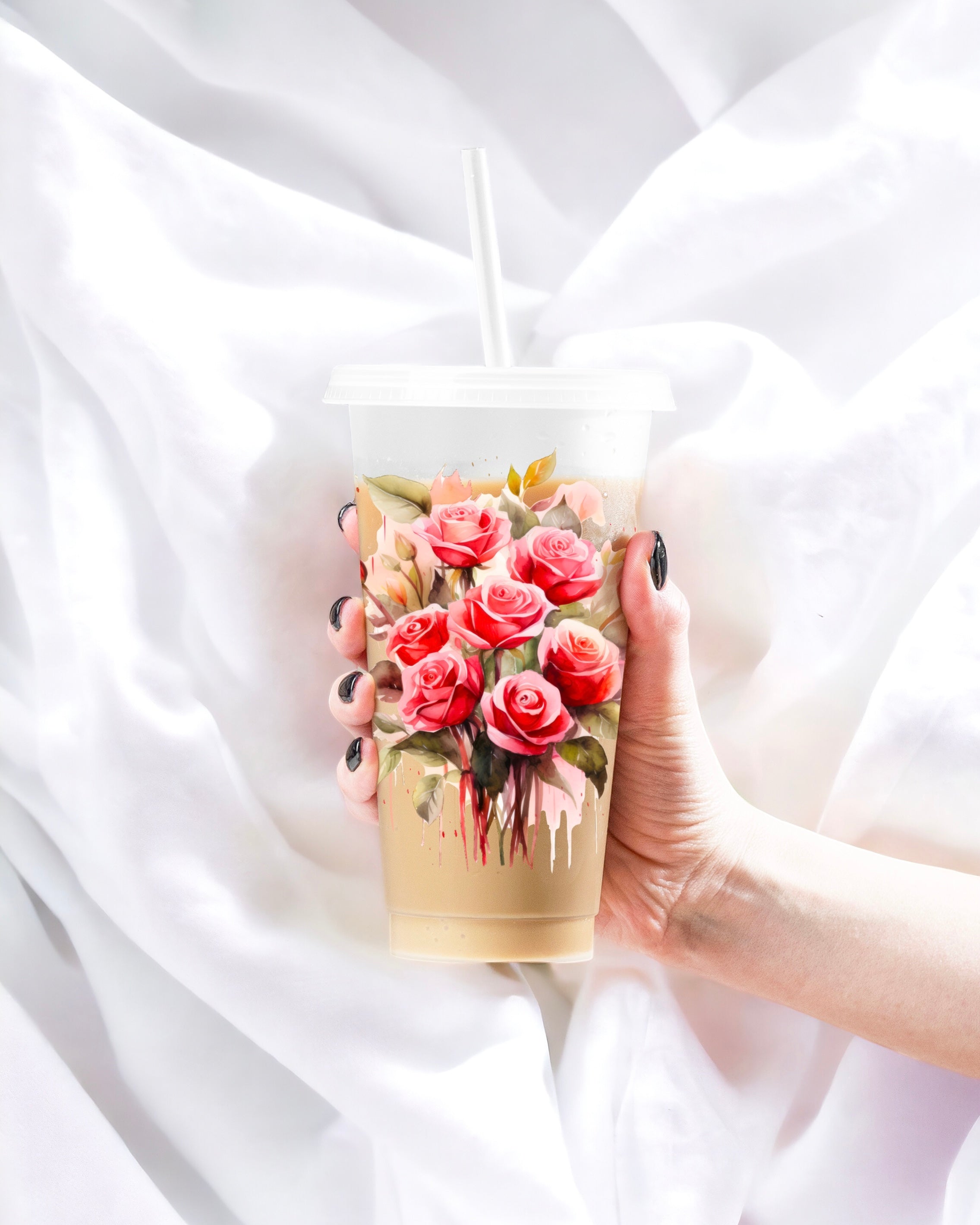 UVDTF - ROSE WATERCOLOUR BOUQET DECAL