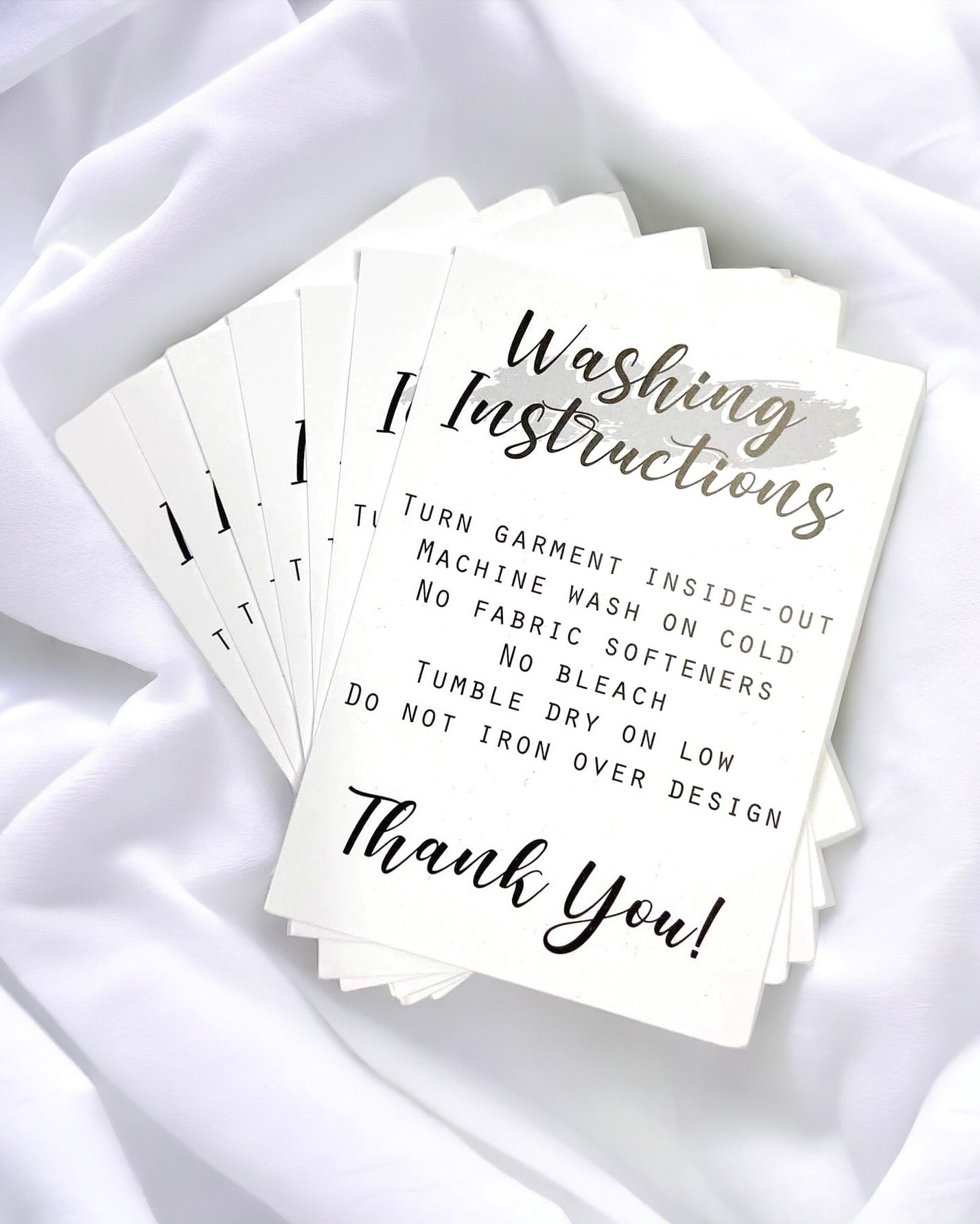 FABRIC CARE CARDS - PACK OF 10