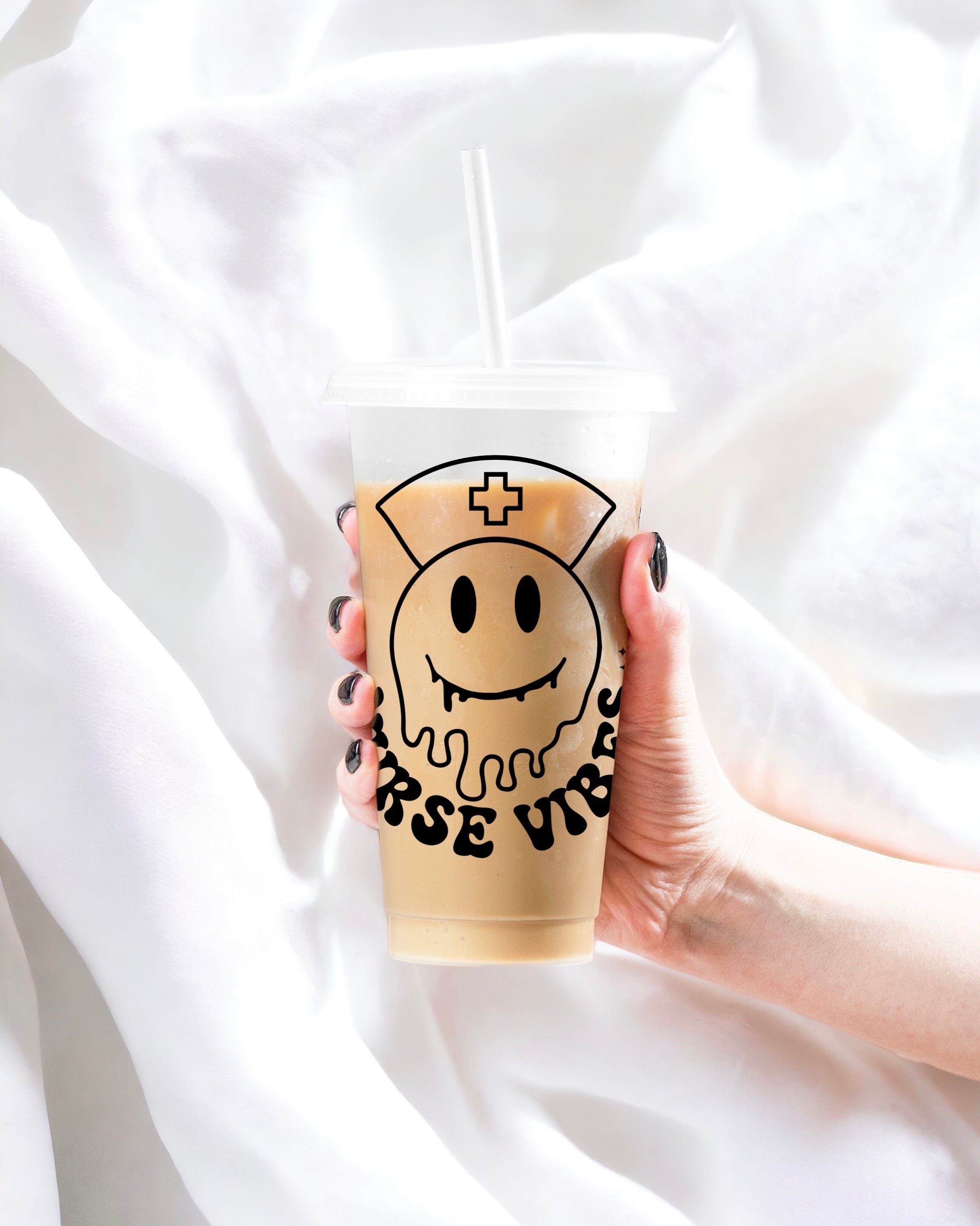 UVDTF - RETRO NURSE VIBES SMILEY DECAL