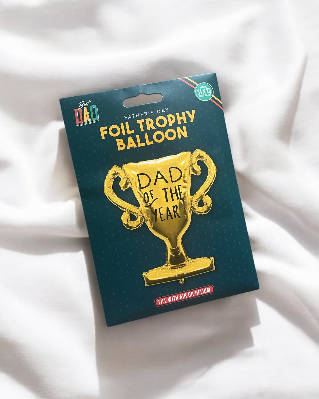 DAD OF THE YEAR FOIL TROPHY BALLOON