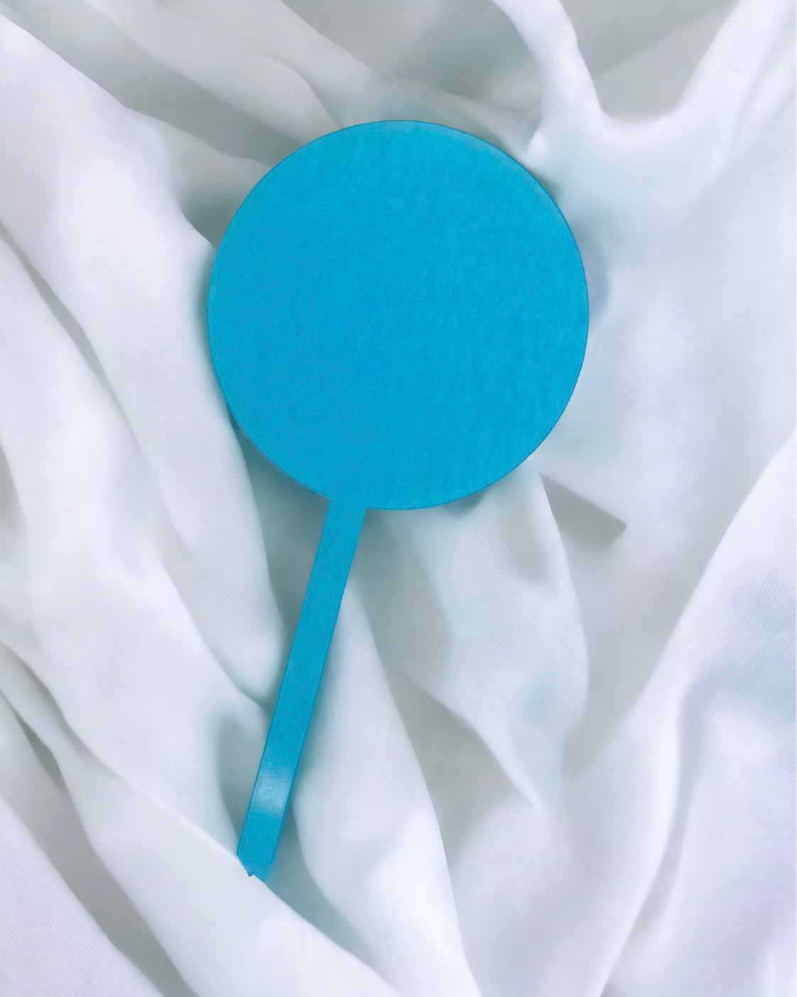 CLEAR CIRCLE ACRYLIC CAKE TOPPER 10CM