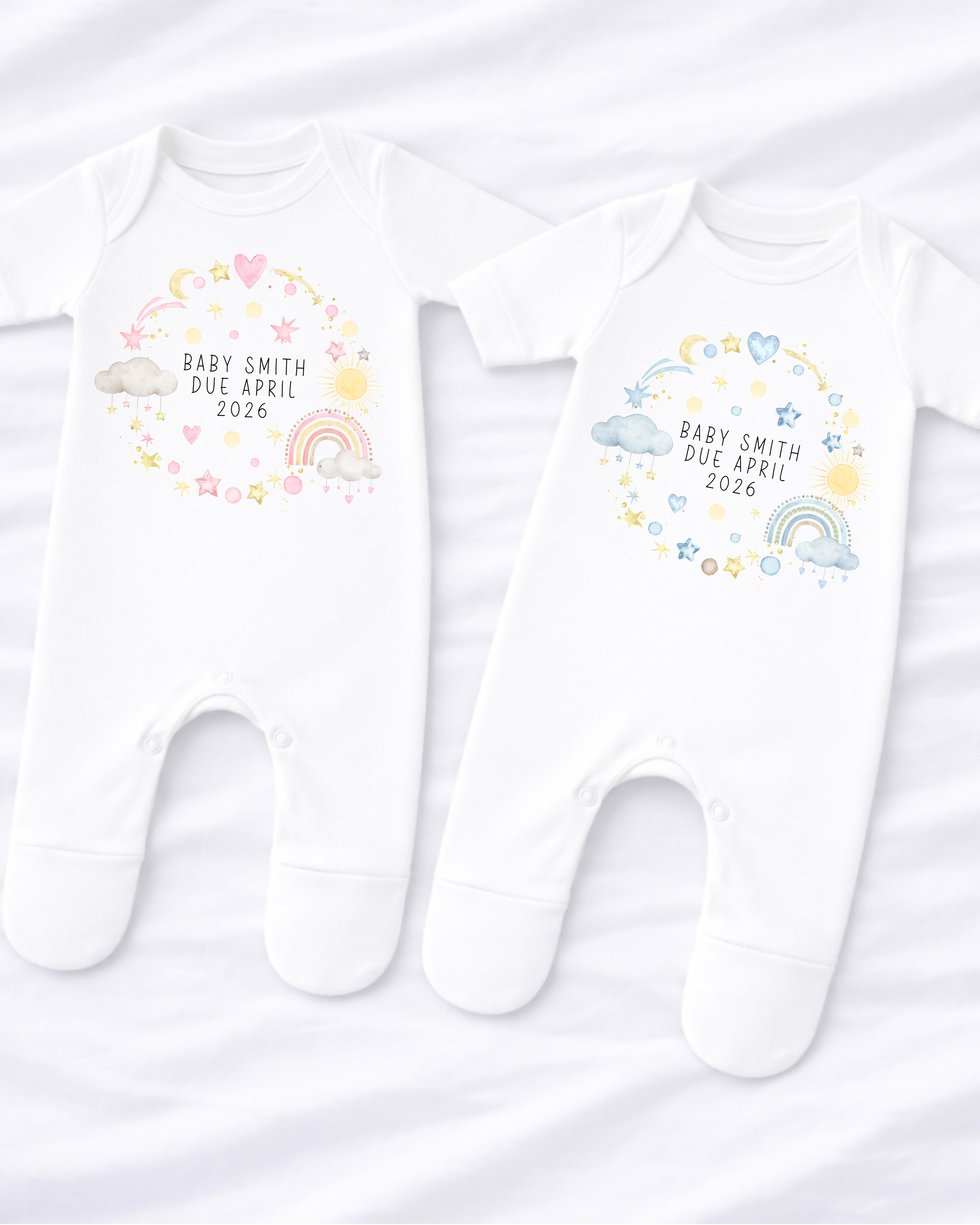 DTF - PERSONALISED - BABY COMING SOON WREATH