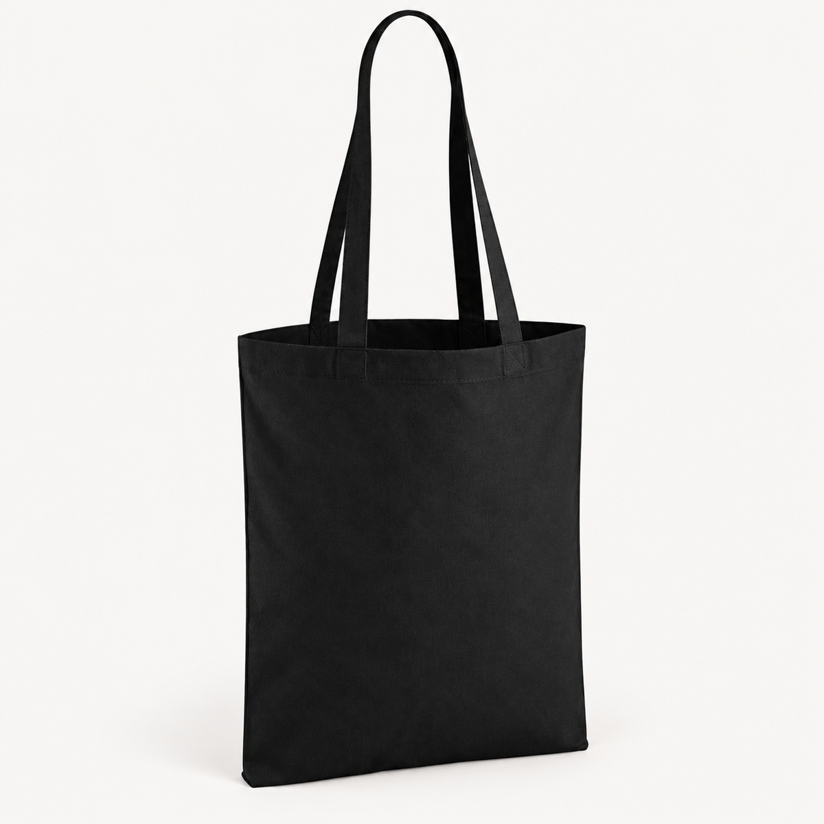 TOTE BAG LONG HANDLES - BLACK