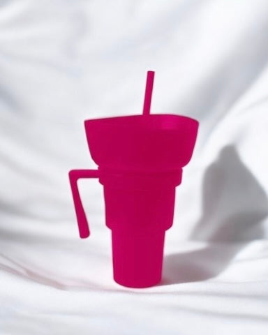 CLEARANCE - DARK PINK DRINK & SNACK CUP