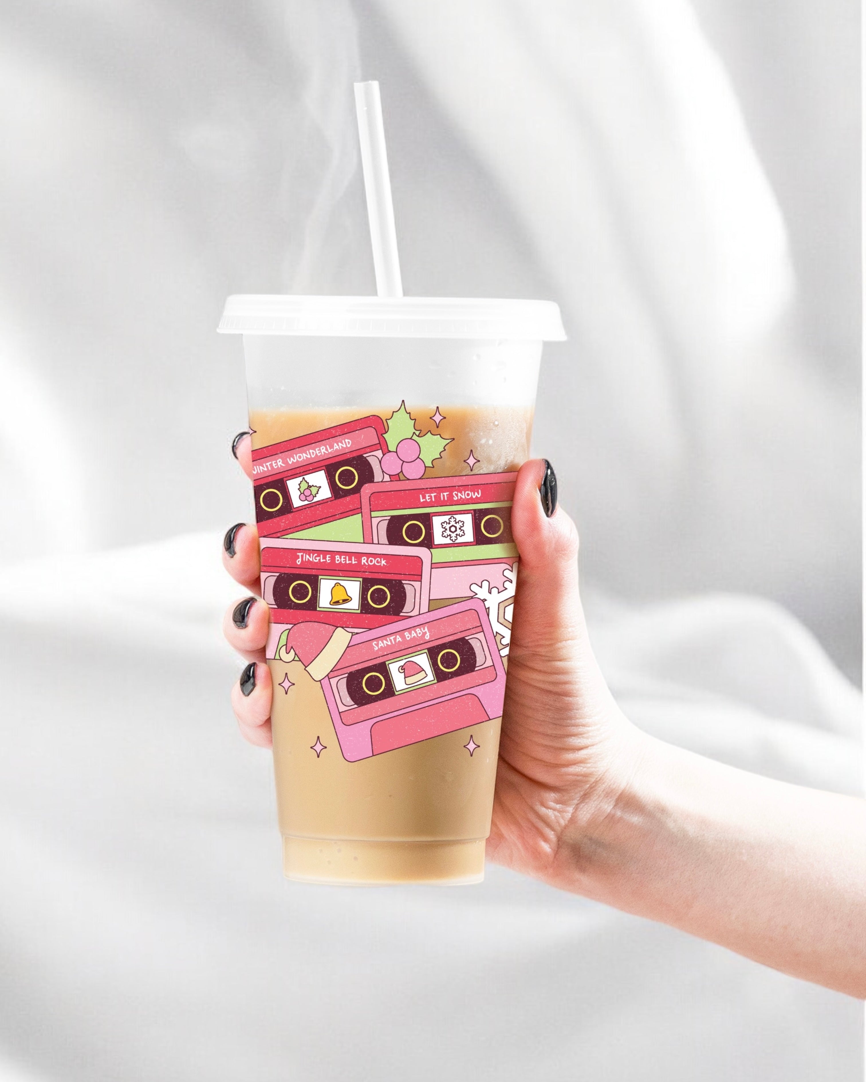 UVDTF - PINK CHRISTMAS TAPES DECAL