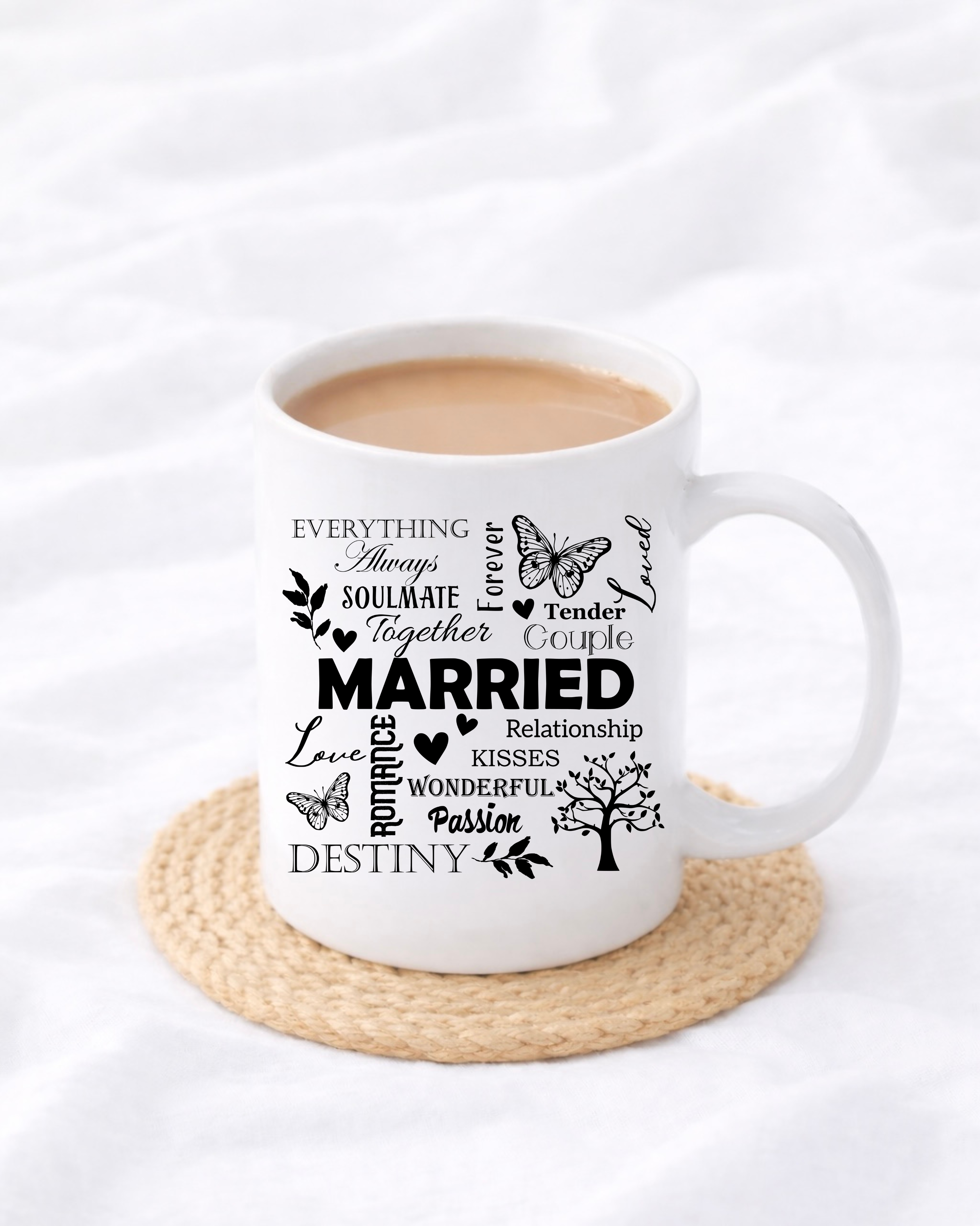 UVDTF - MARRIED TYPOGRAPHY DECAL