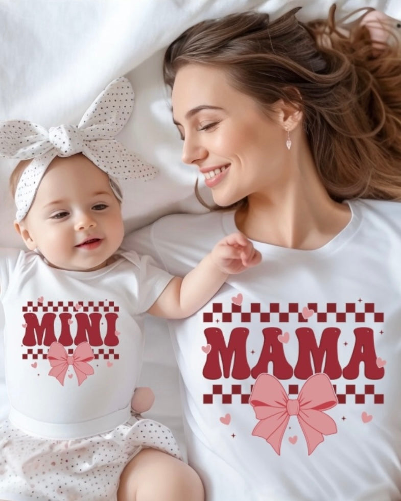 DTF - RED BOW MAMA/MINI