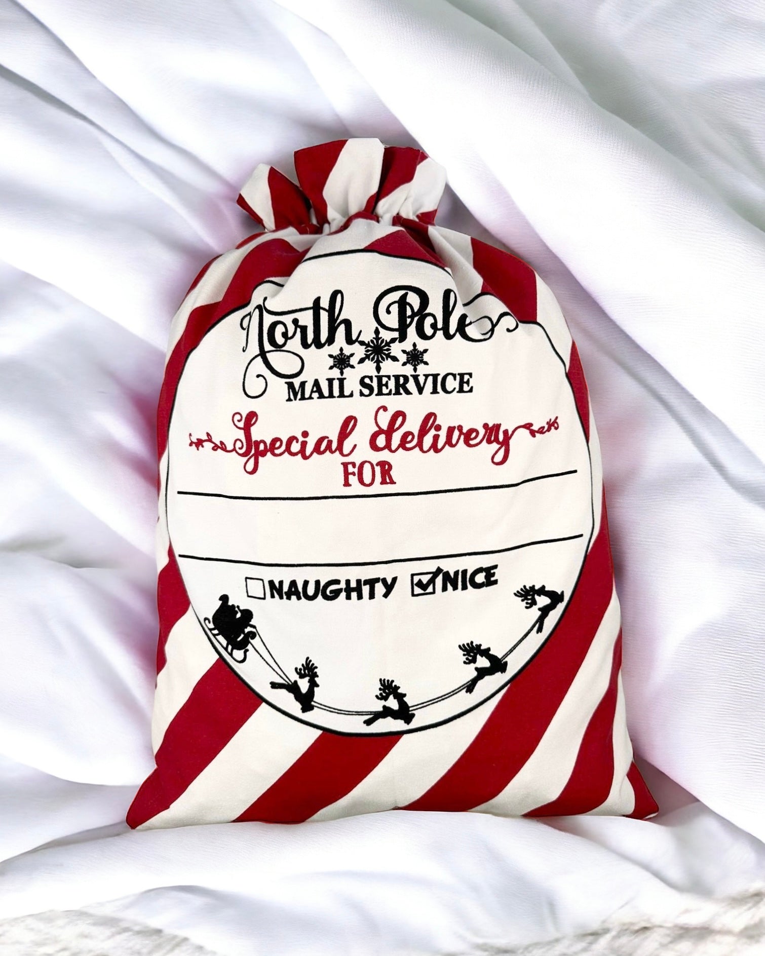 RED STRIPED SACK