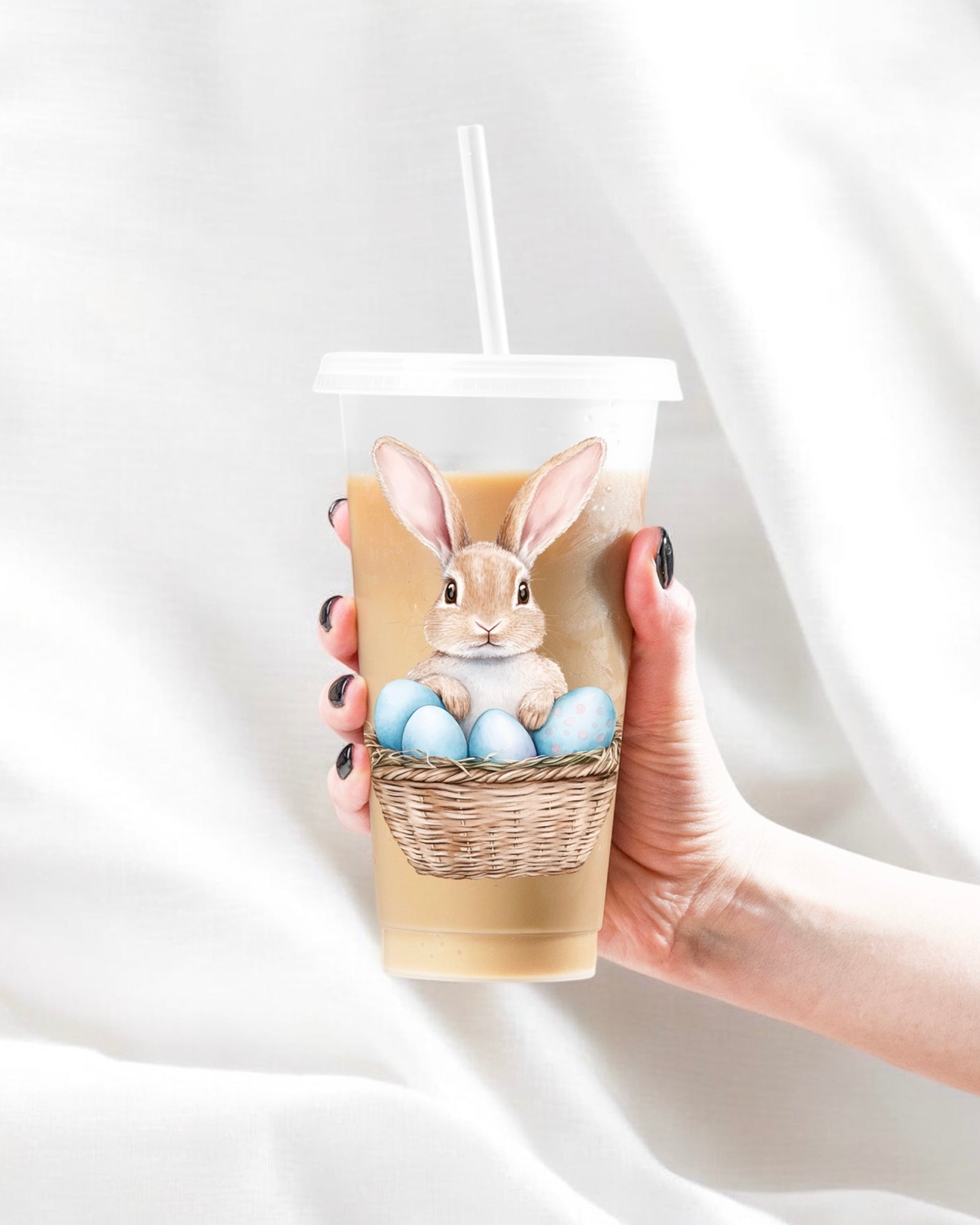 UVDTF - BLUE BUNNY IN BASKET DECAL