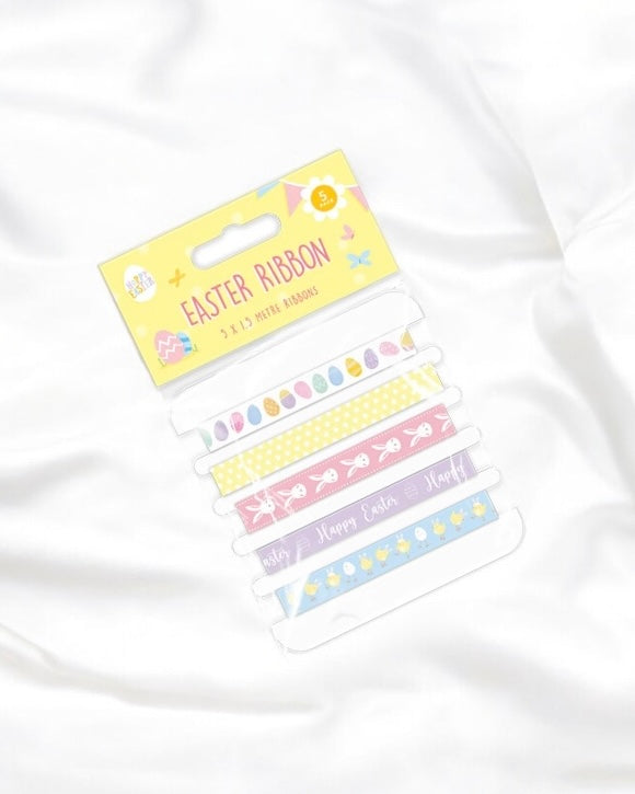 EASTER RIBBONS - PACK OF 5 X 1.5M