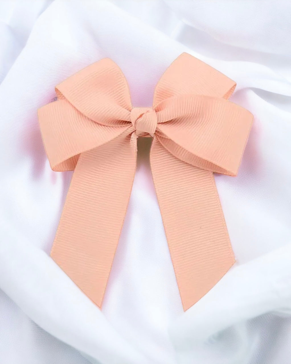 PEACH 4” HAIR BOW