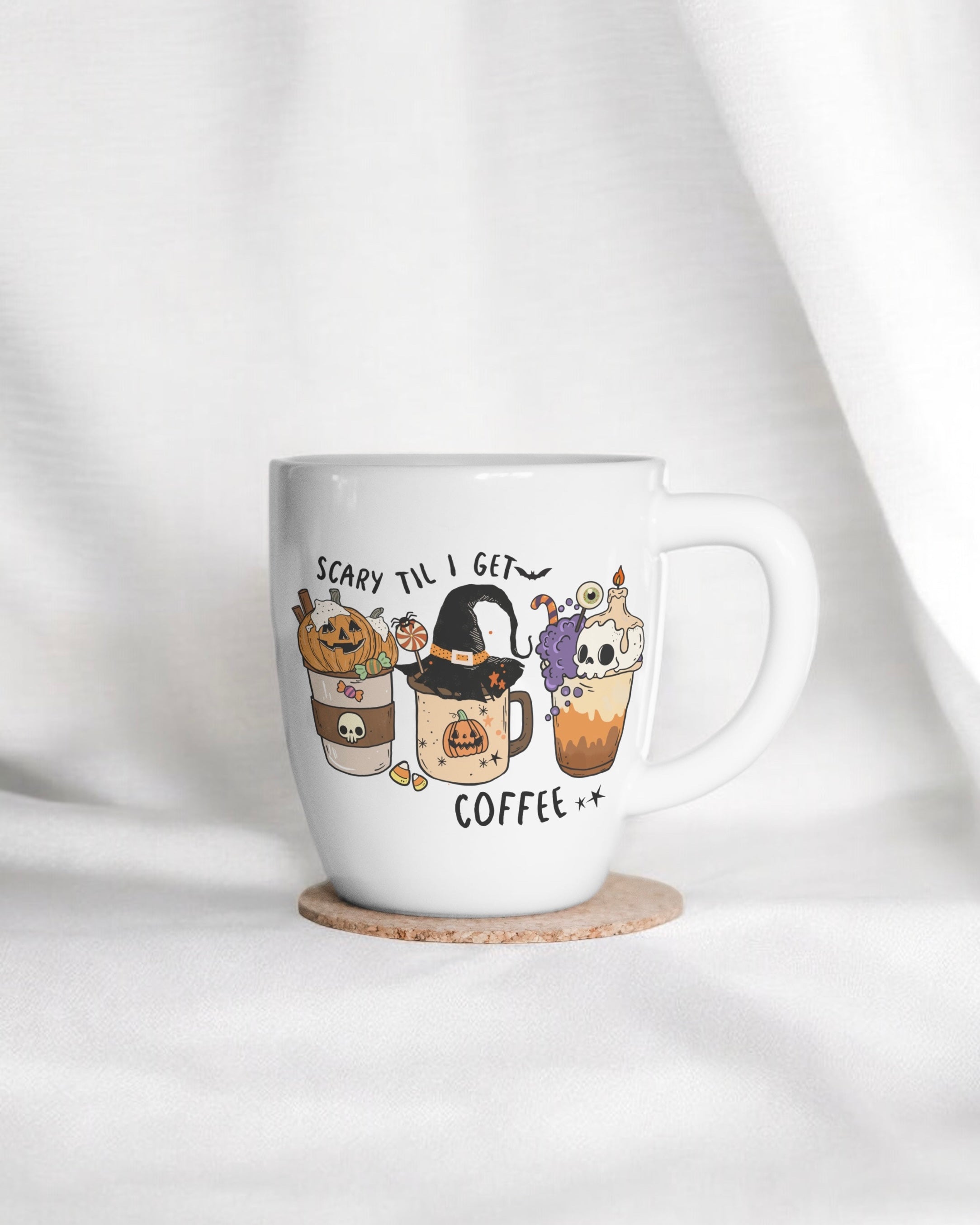 UVDTF - SCARY TILL I GET COFFEE DECAL