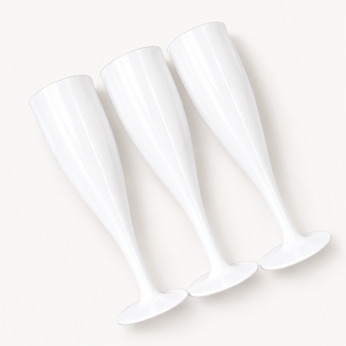WHITE FLUTES 175ML - PACK OF 10