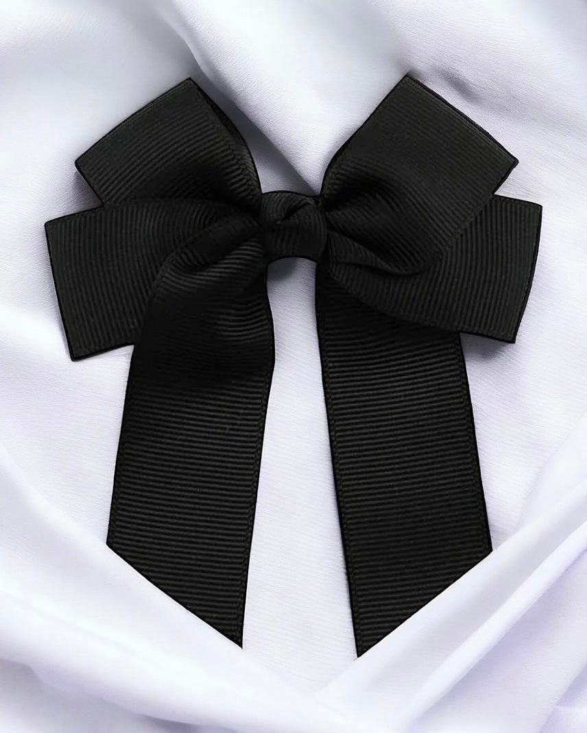 BLACK 4” HAIR BOW
