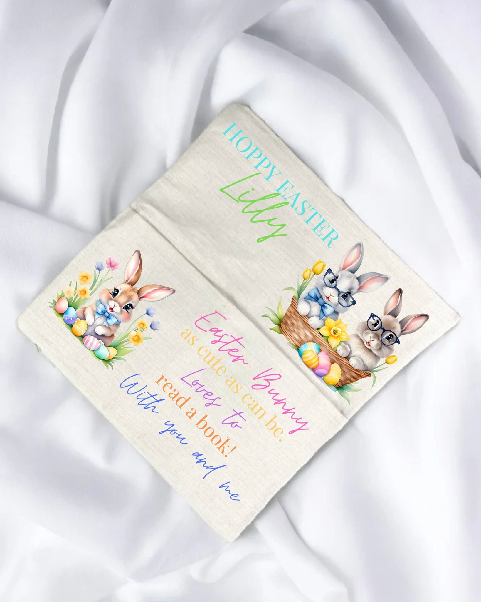 DTF - EASTER COLOURFUL BOOK CUSHION
