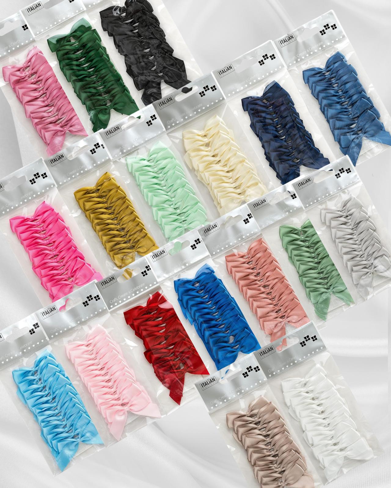 5CM SELF ADHESIVE BOWS - PACK OF 12