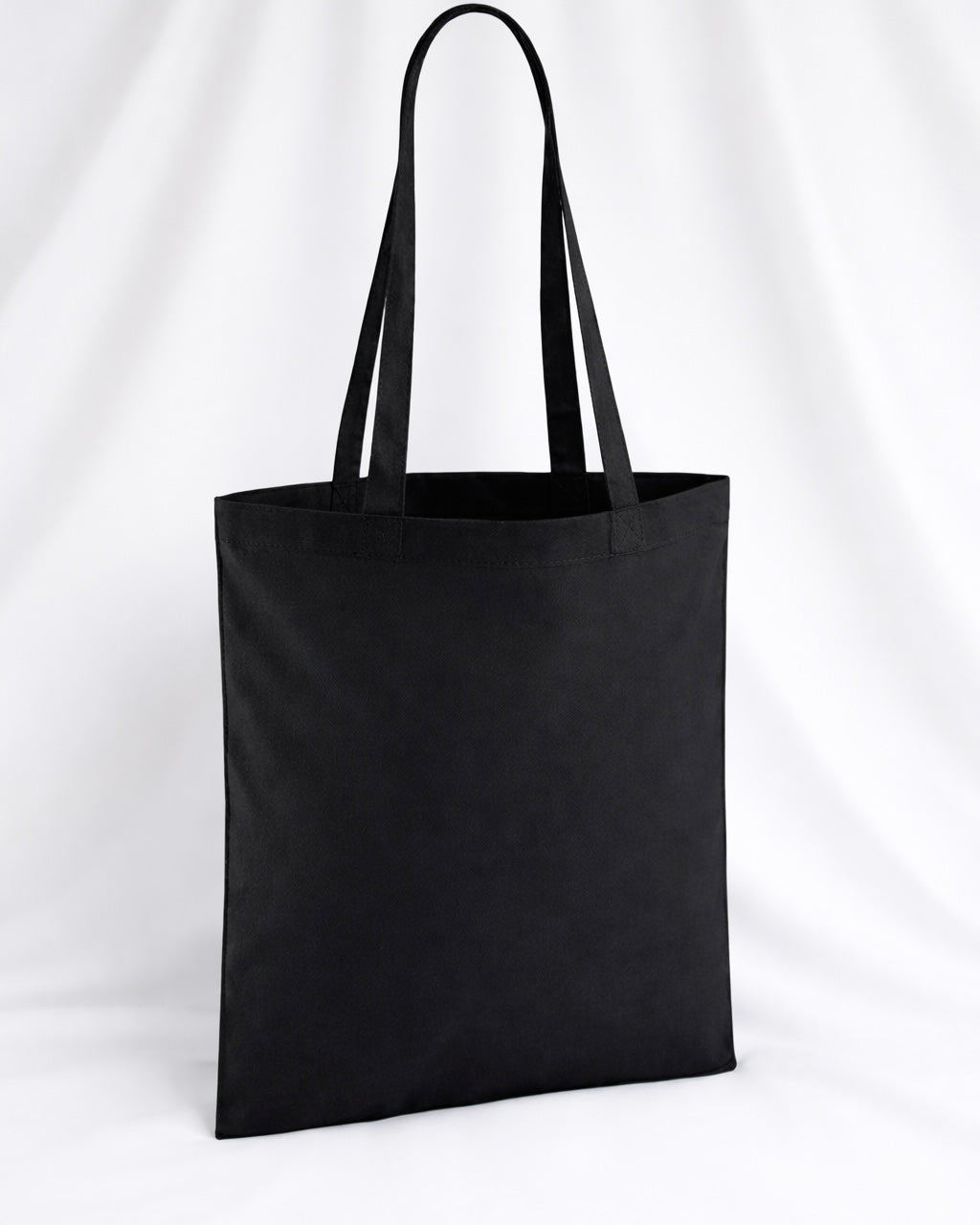 TOTE BAG LONG HANDLES - BLACK