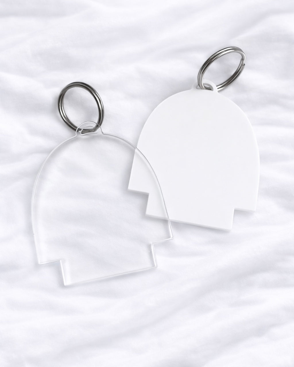 ACRYLIC ARCHED SHAPED KEYRING