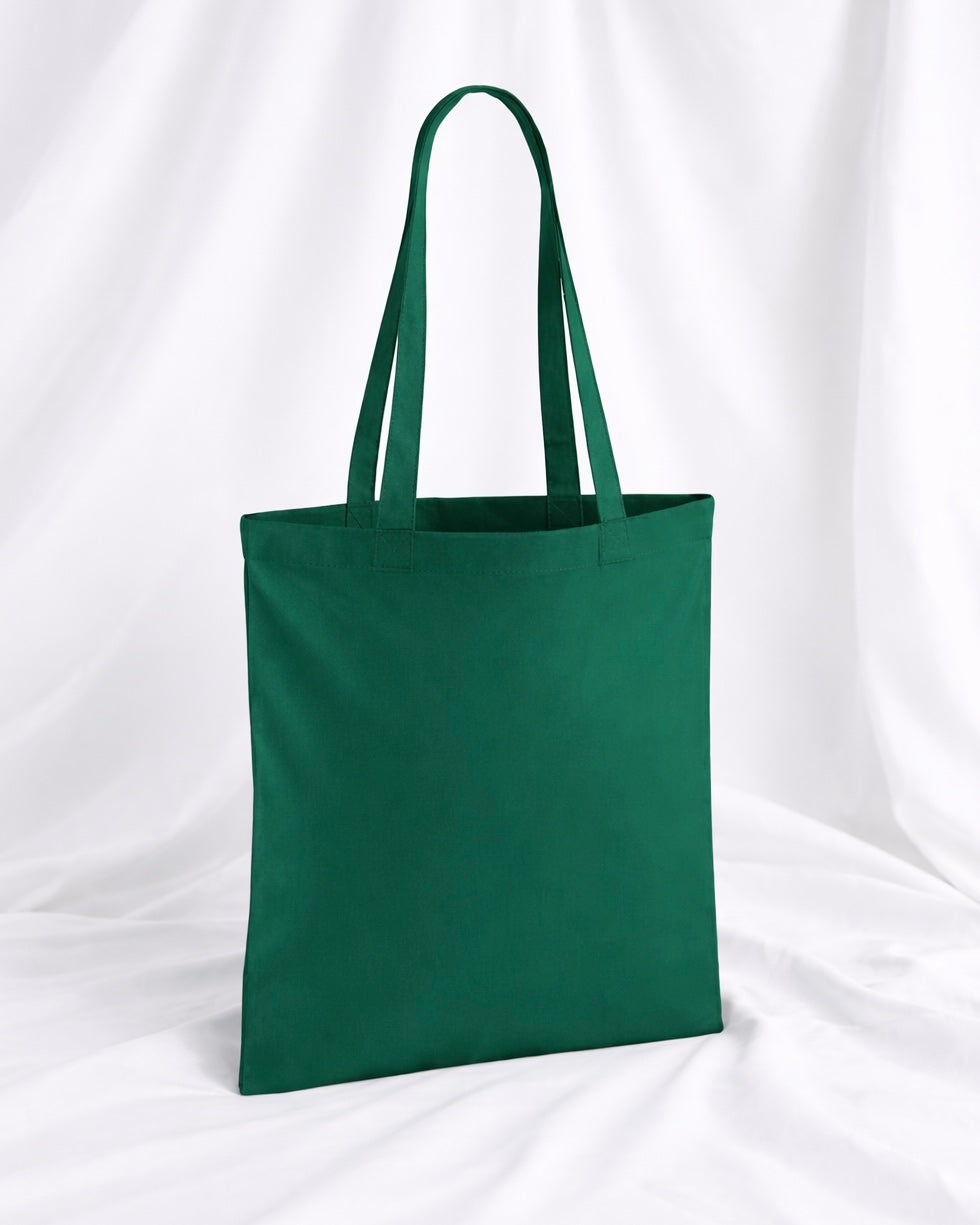 TOTE BAG LONG HANDLES - GREEN