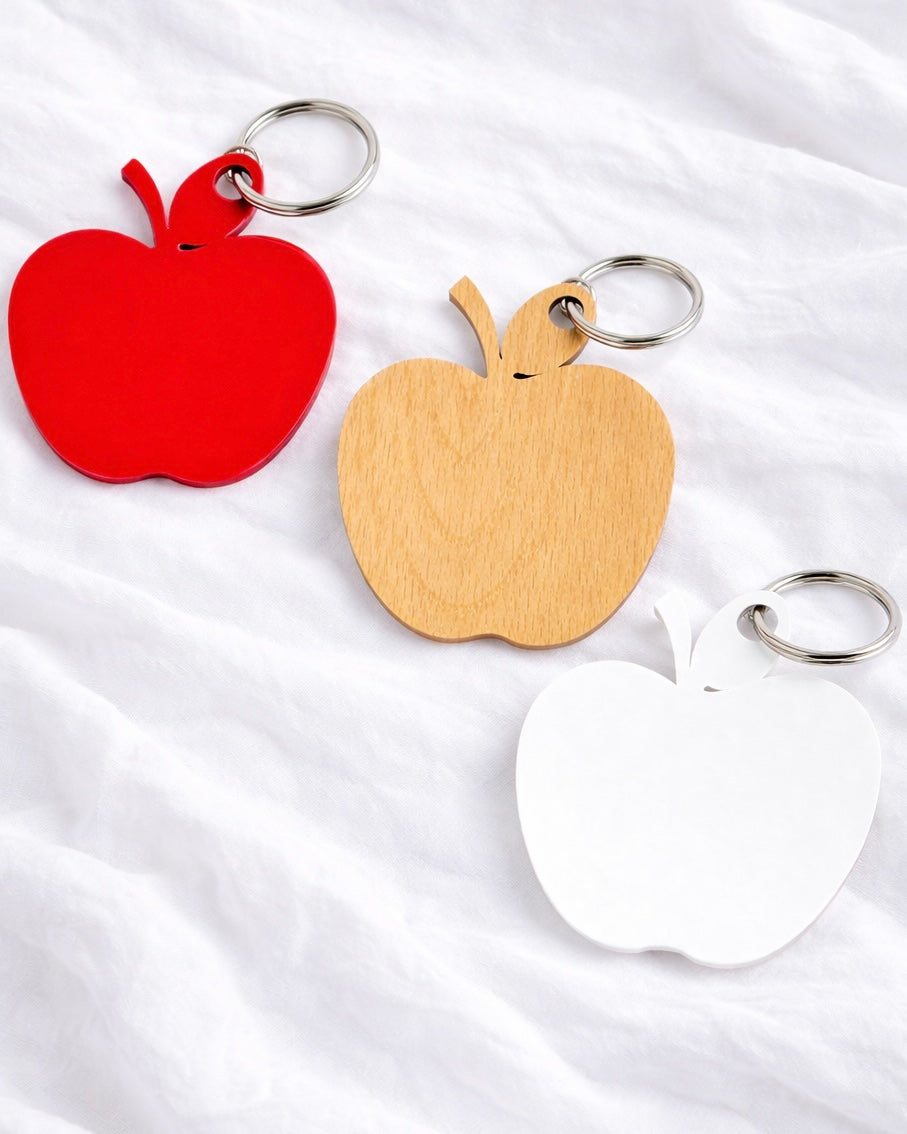 ACRYLIC APPLE KEYRING