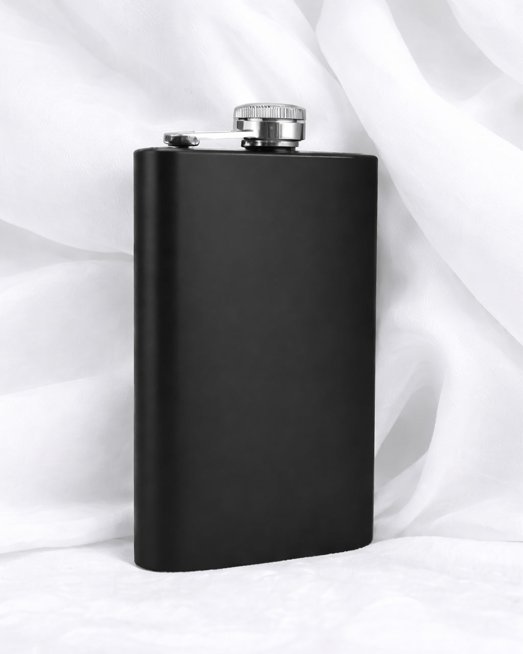 9OZ MATTE BLACK HIP FLASK