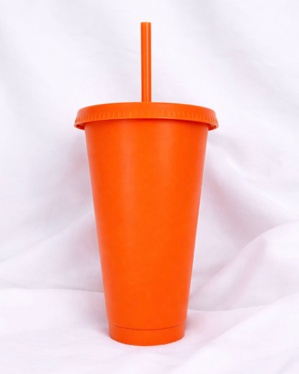 24OZ ORANGE SOLID COLOUR CUP