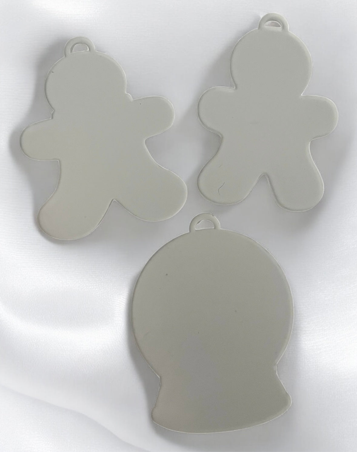 FROSTED CLEAR ACRYLIC BAUBLE SHAPES