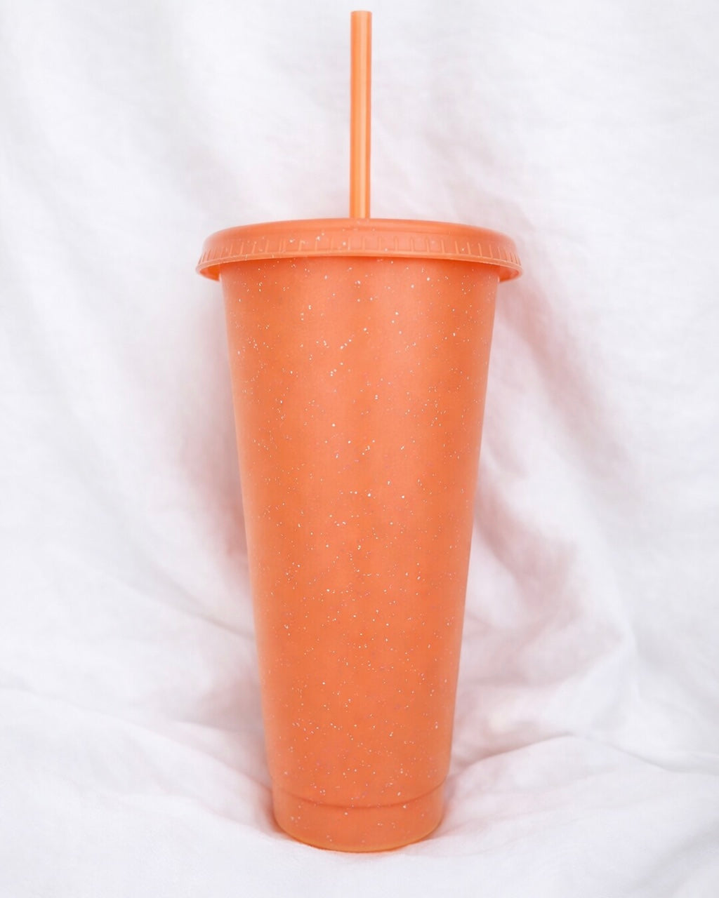 24OZ ORANGE GLITTER COLD CUP