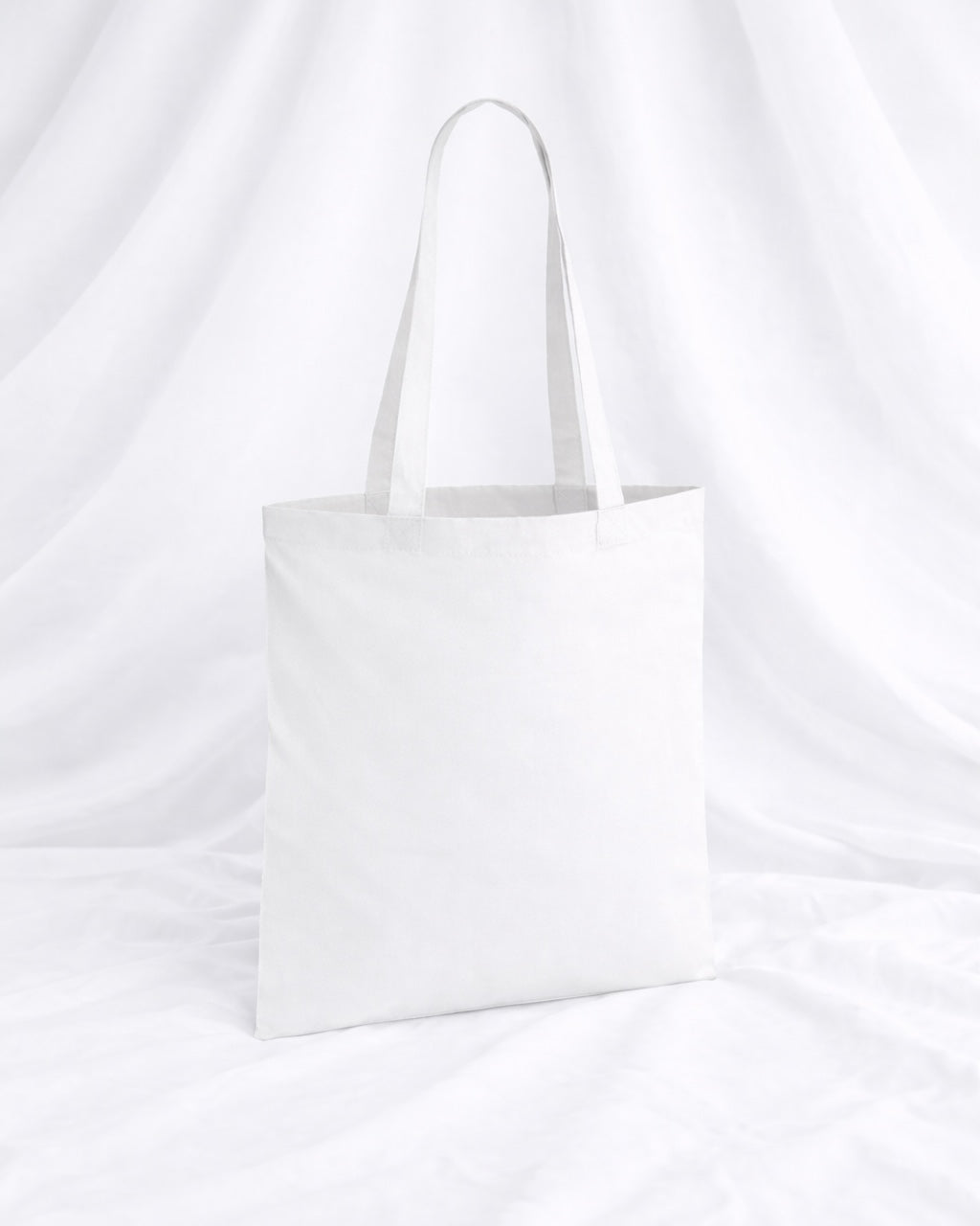 TOTE BAG LONG HANDLES - WHITE