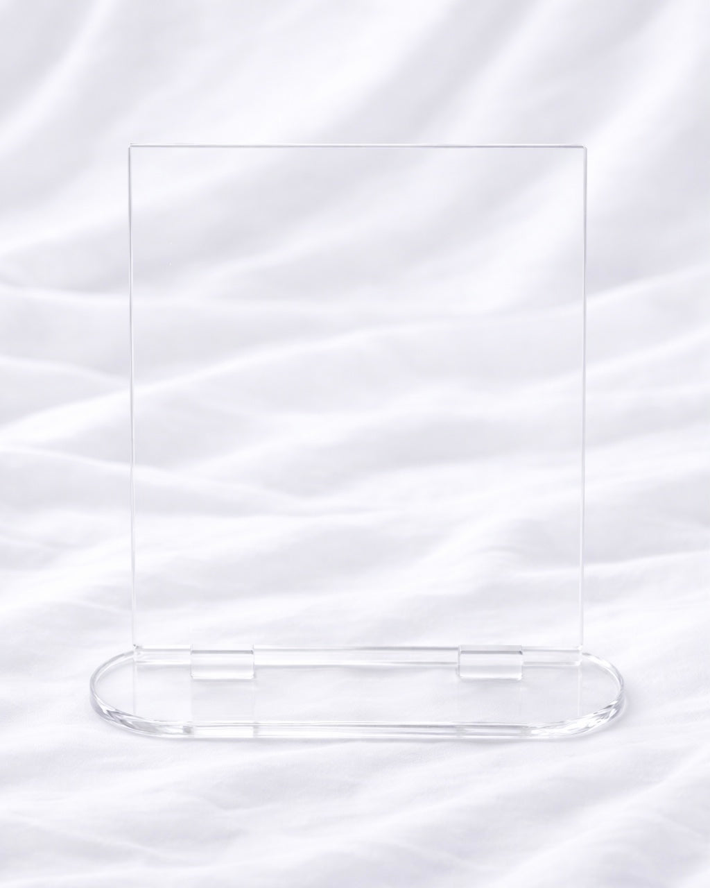 FREESTANDING CLEAR ACRYLIC RECTANGLE WITH BASE