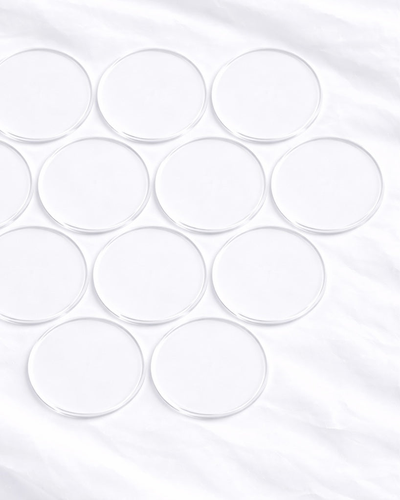 MILESTONE DISCS CLEAR ACRYLIC 10CM - PACK OF 13