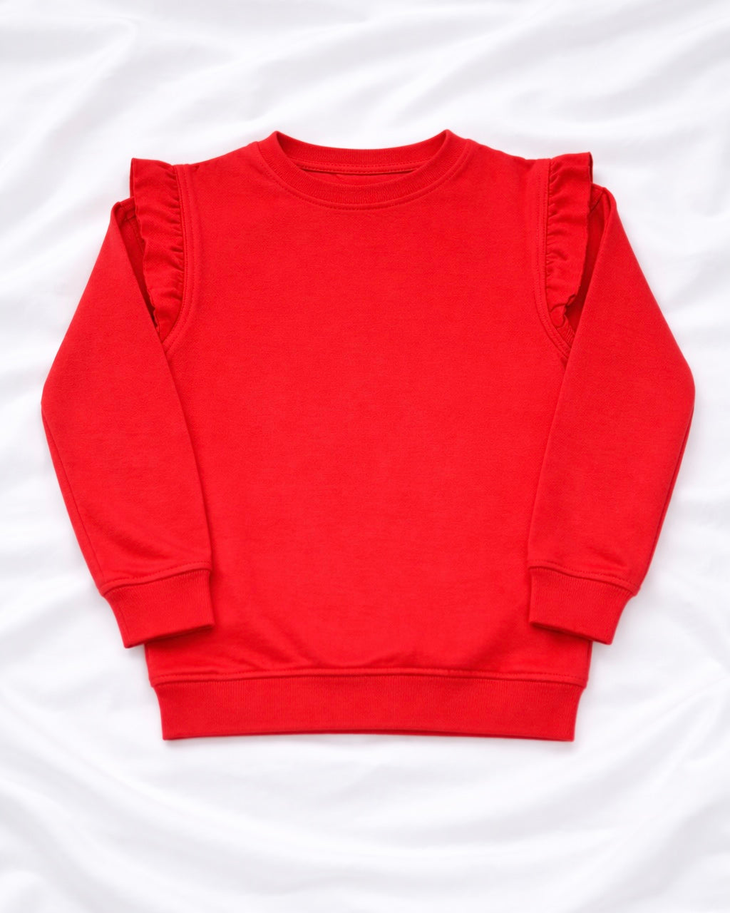 EXCLUSIVE FRILLED CHILDRENS SWEATSHIRT - RED