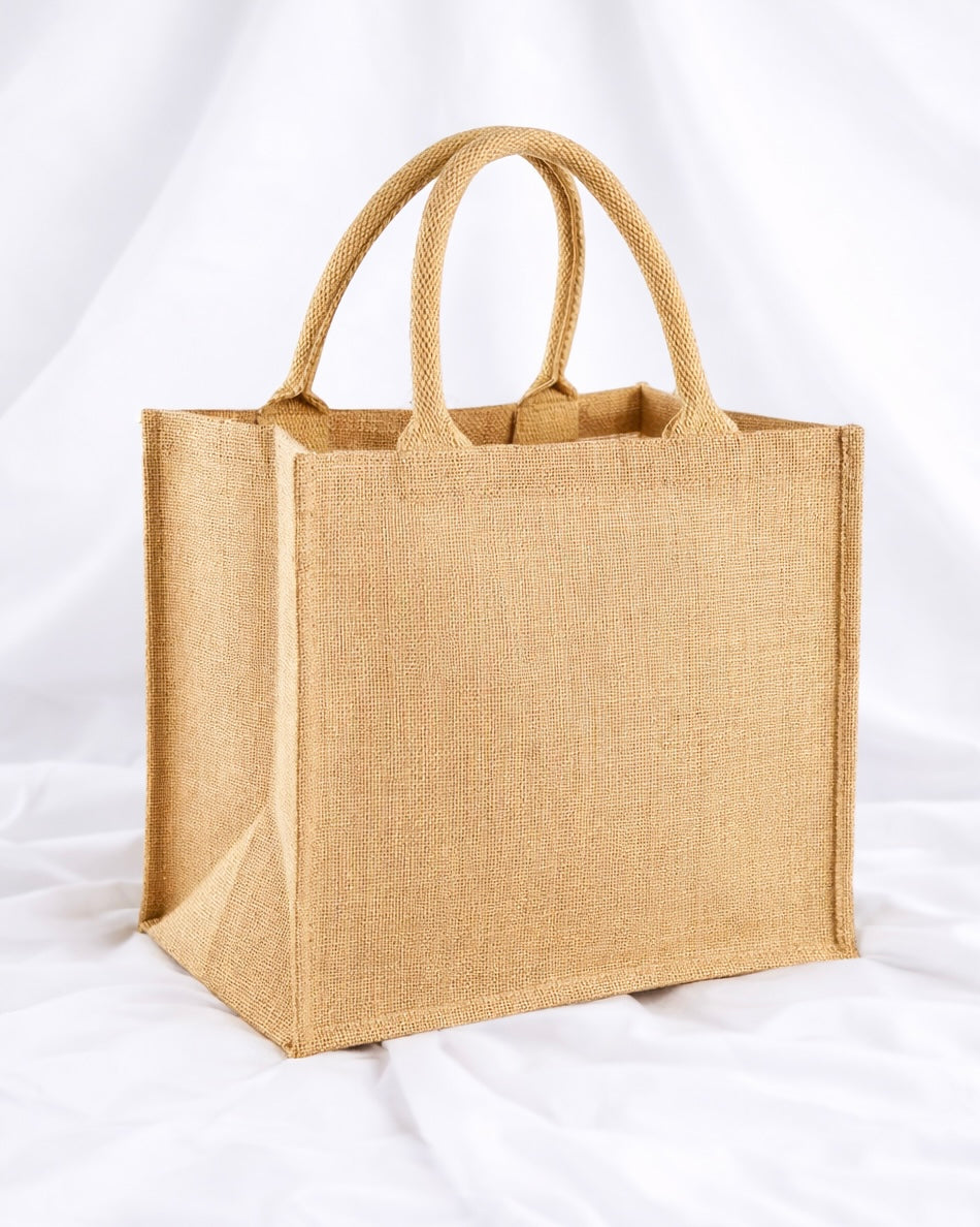 JUTE MIDI TOTE - NATURAL