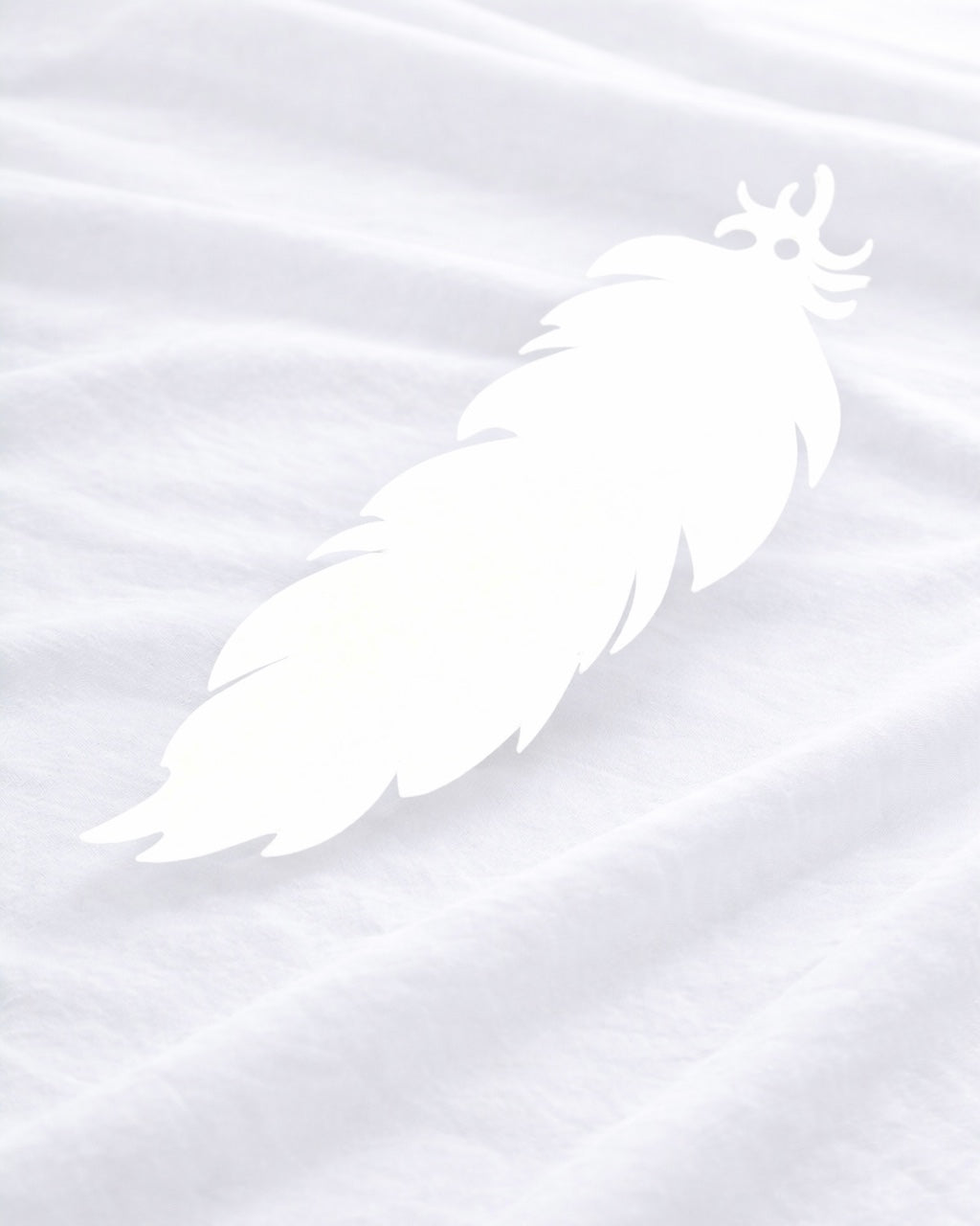 WHITE ACRYLIC FEATHER ACRYLIC DECORATION