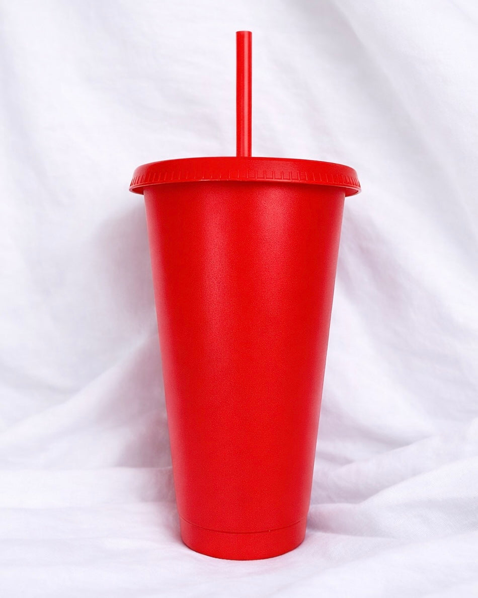 24OZ RED SOLID COLOUR CUP
