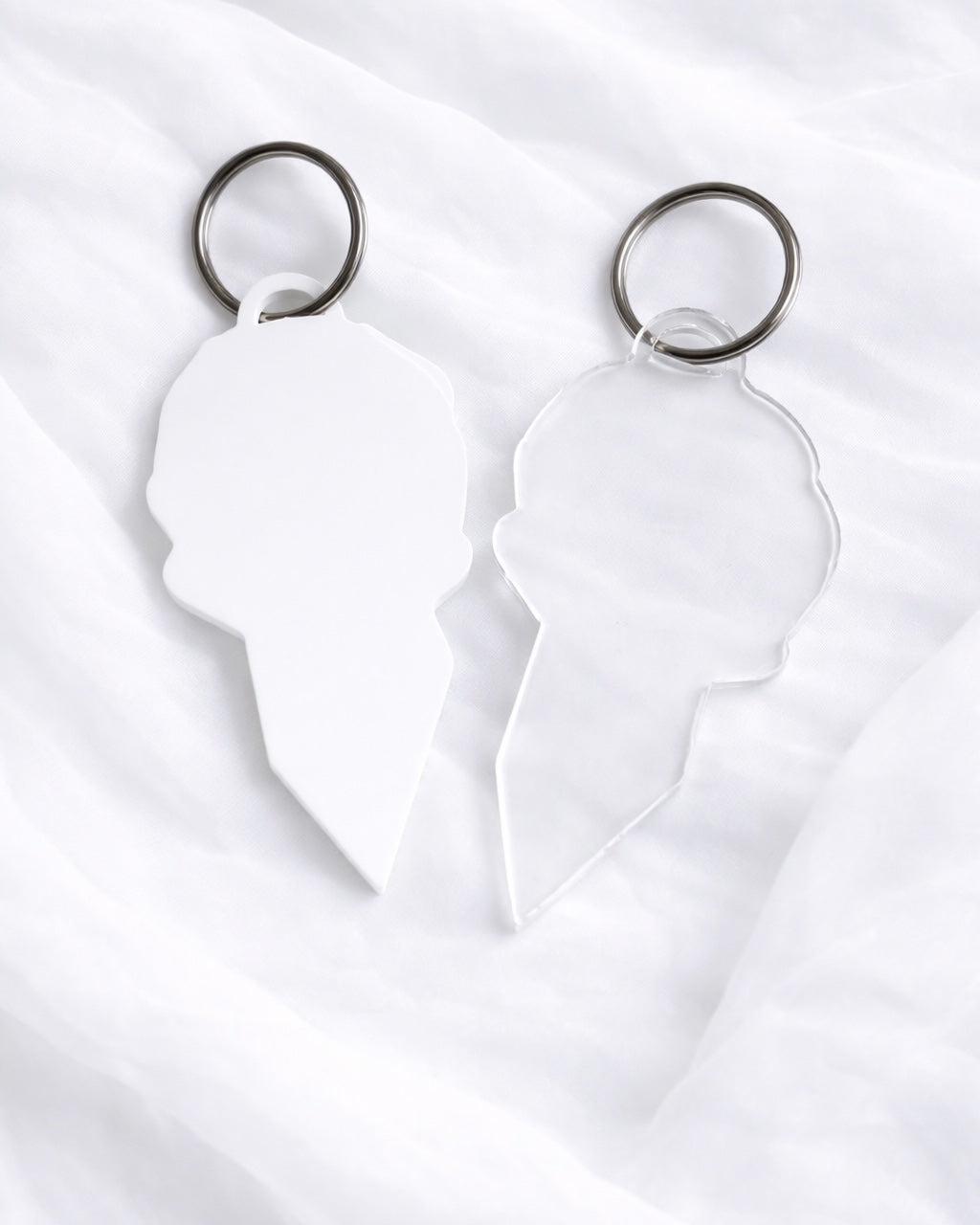 ACRYLIC PENCIL BOW SHAPED KEYRING