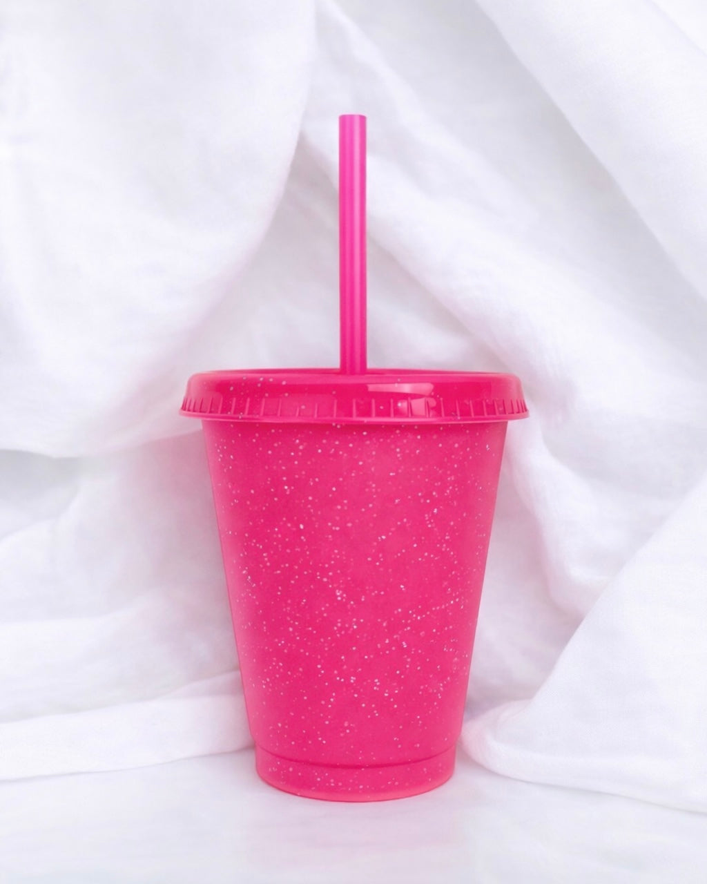 16OZ PINK GLITTER COLD CUP