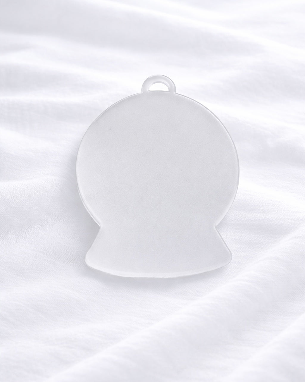 FROSTED ACRYLIC SNOWGLOBE SHAPE