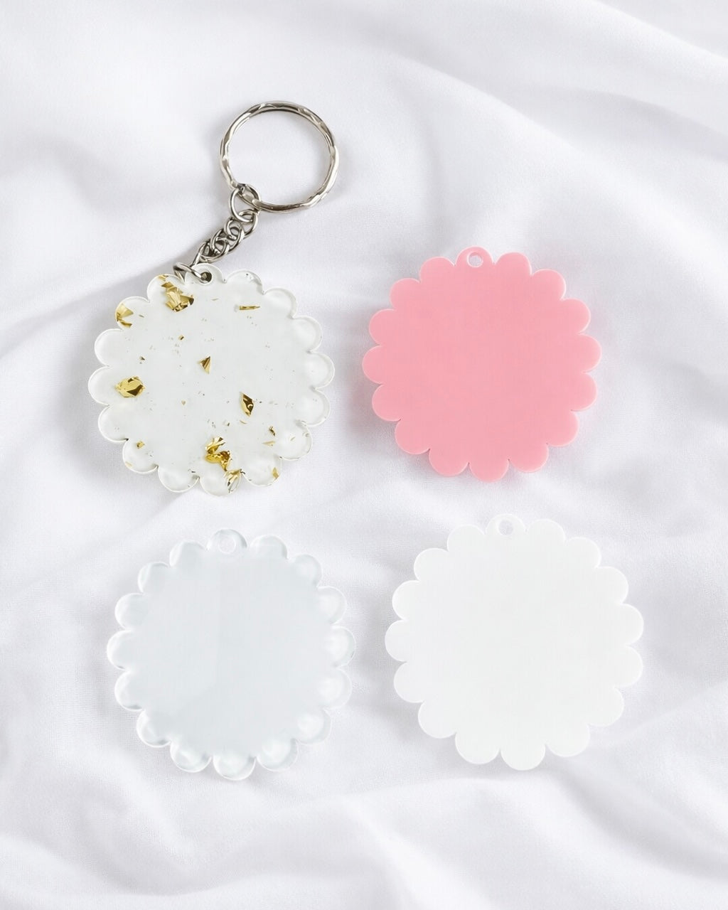 ACRYLIC FLOWER KEYRING