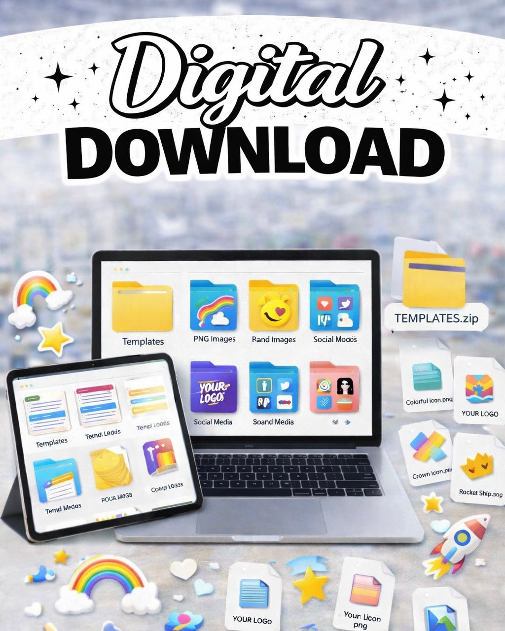 DIGITAL PRODUCT - CUP TEMPLATES