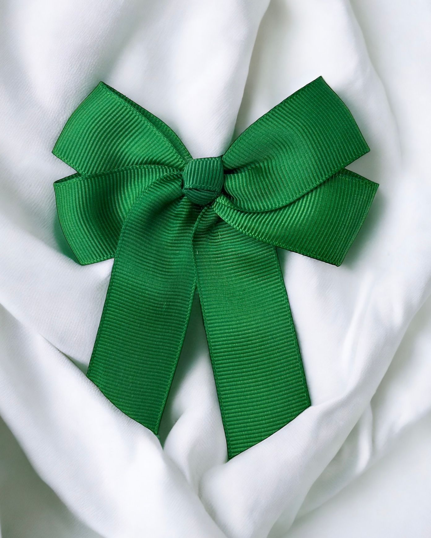 DARK GREEN 4” HAIR BOW